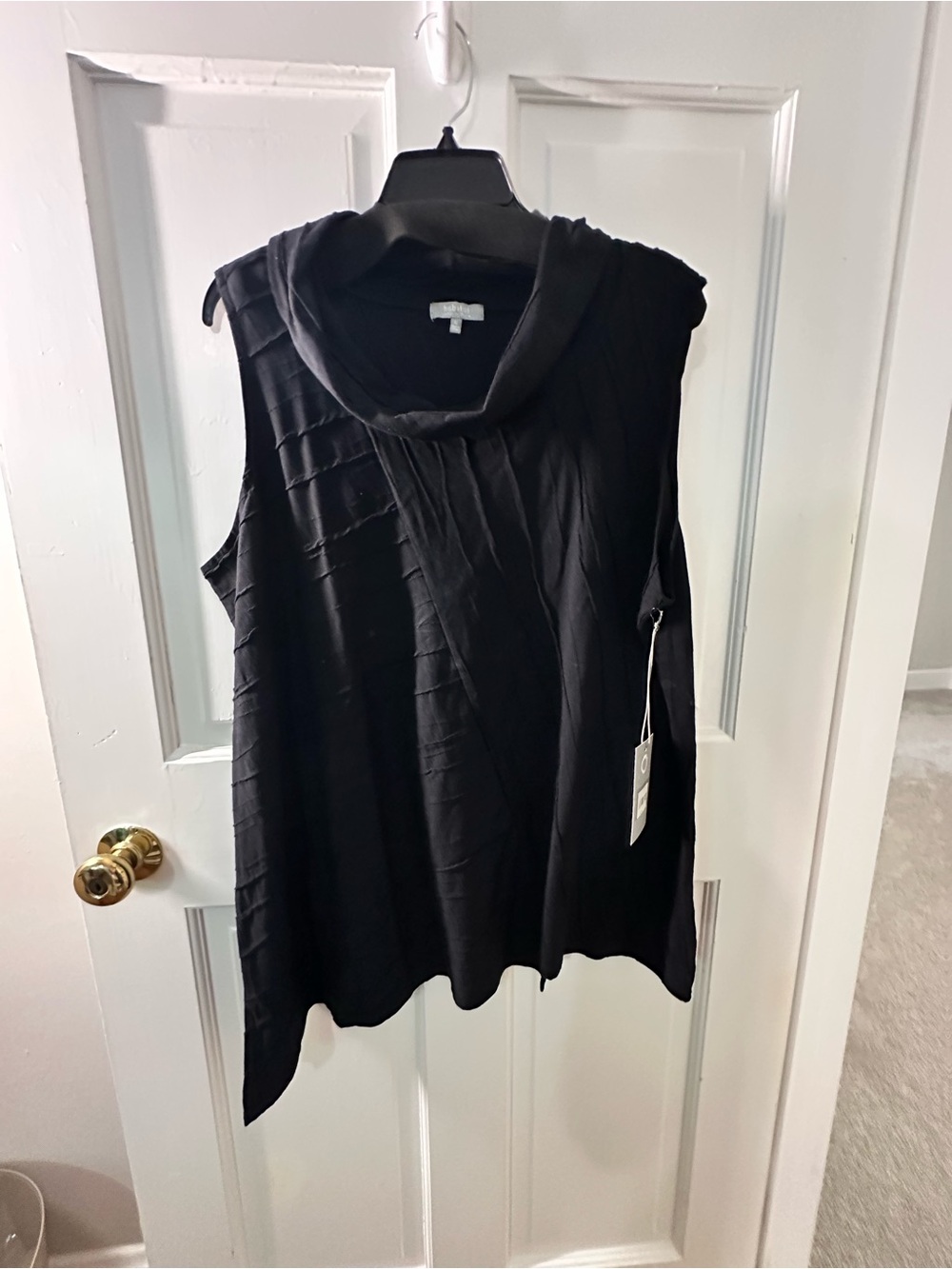 Women's Habitat Sleeveless Black Cowl Neck Top